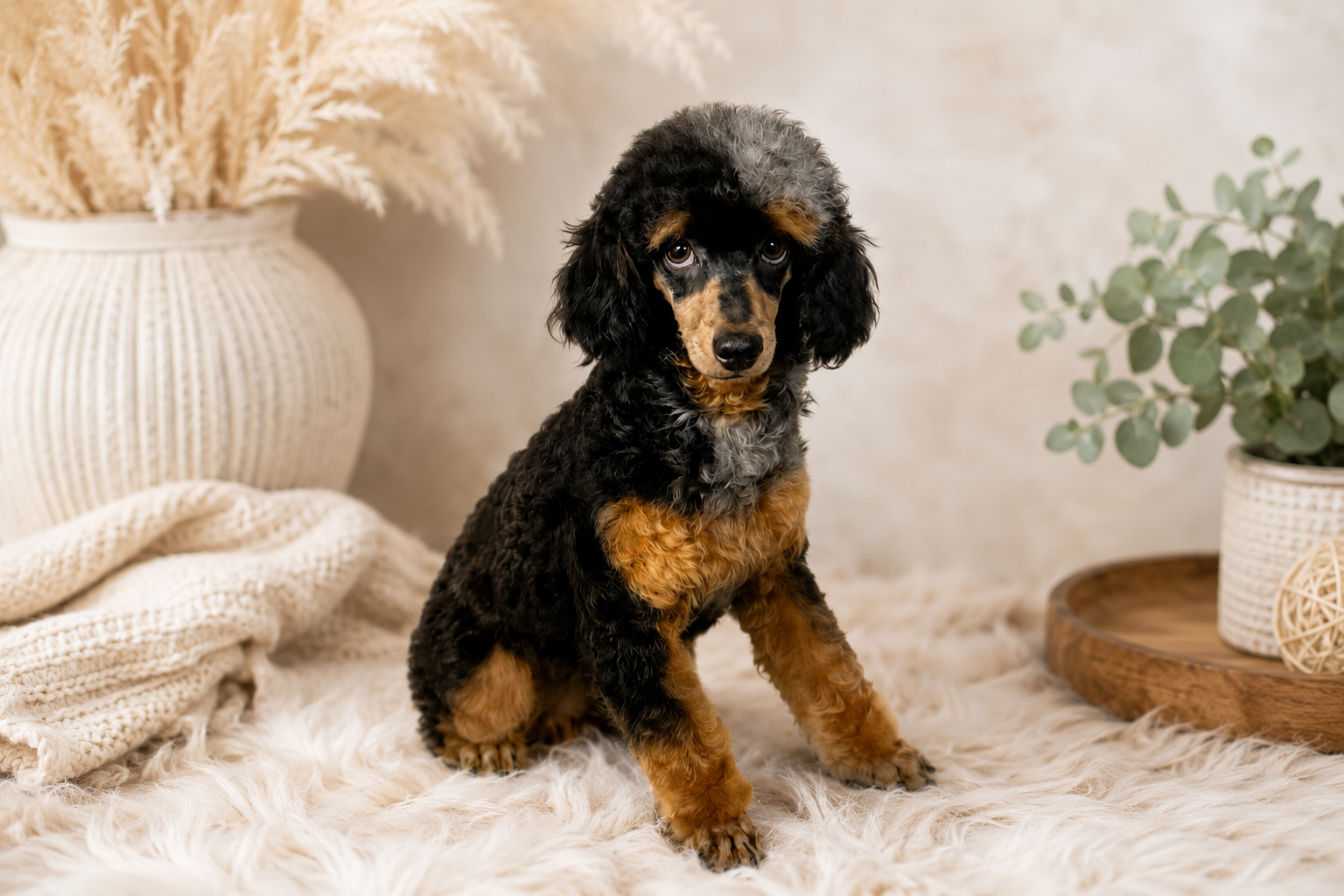 Bluey - Mini Poodle sire at Country Lane Doodles, Blue Merle Phantom