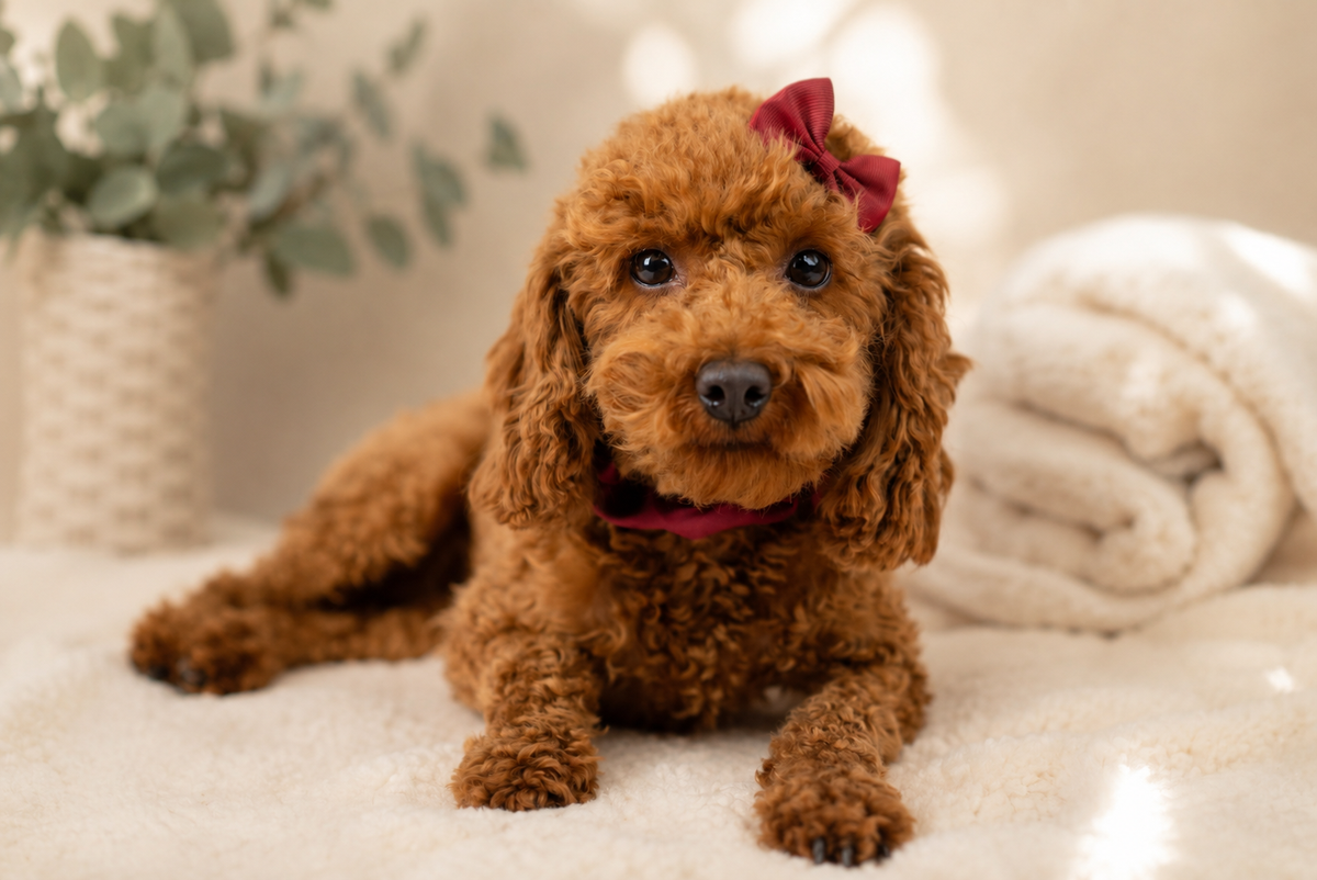 Ruby, our Red Poodle dam
